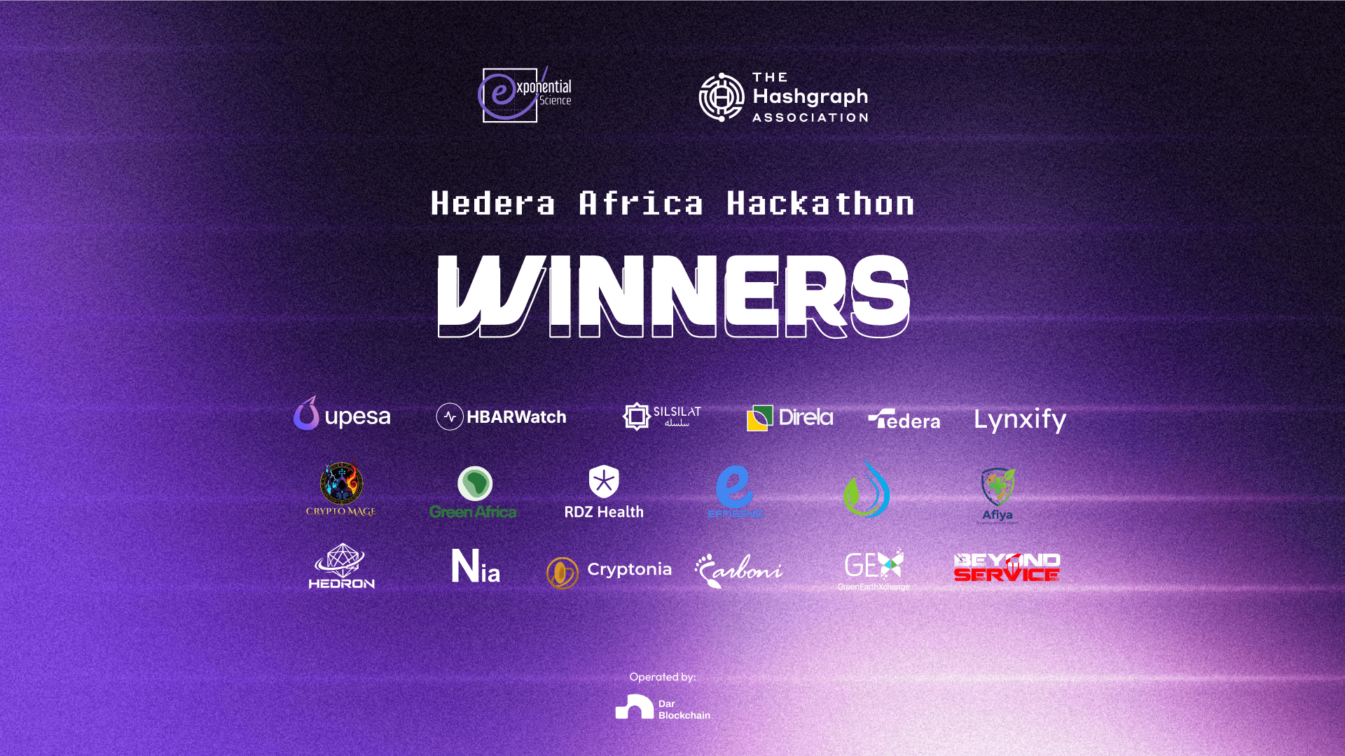 GreenAfrica among the winners on the official 2025 Hedera Africa Hackathon poster